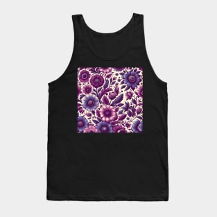 Purple Flowers Tank Top